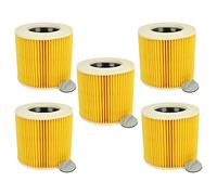 vhbw 5x filtro a pieghe piatte sostituisce Kärcher 6.414-789.0, 6.414-789 per aspirapolvere - marrone