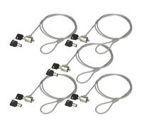 vhbw 5X Kensington Lock per Laptop Notebook - Cavo di Sicurezza con Chiavi, 1,2 m