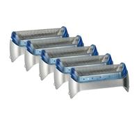 vhbw 5x Lamina di taglio compatibile con Braun 5734, Cruzer4, CruZer3, CruZer5, CruZer1, CruZer2 rasoio elettrico + telaio, colore argento/blu