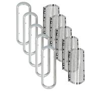 vhbw 5x Lamina di taglio compatibile con Braun MobileShave M-30, M-60b, M-60, M-60g 5607, M-30 5604, M-40 rasoio elettrico + telaio, colore argento