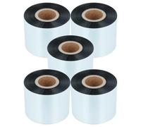 vhbw 5x nastro a trasferimento termico compatibile con Intermec Honeywell PM43C, PX4i etichettatrice, indelebile, 50 mm x 300 m, cera/resina nero
