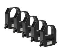 vhbw 5x nastro inchiostrato compatibile con Amano BX6000, CP3000, EX3000, EX3000N, EX4000, EX5000 stampante ad aghi - nero