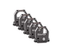 vhbw 5x nastro inchiostrato compatibile con Amano EX-3500, EX3500, EX9200, EX9100, EX6200N, EX6400N stampante ad aghi - nero