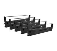vhbw 5x nastro inchiostrato compatibile con Epson LX300+, LX 300, FX 880 Series, LX-300, LX300 stampante ad aghi - nero
