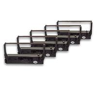 vhbw 5x nastro inchiostrato compatibile con Epson TM 260, TM-250, RP 267, RP 265, TM 250, TM 210 SP stampante ad aghi - nero