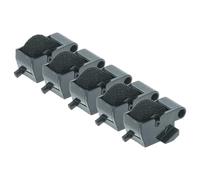 vhbw 5x nastro inchiostrato sostituisce Sharp IR78, EA781RBK per calcolatrice registratore di cassa - Rullo inchiostratore nero