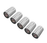 vhbw 5x nastro trasferimento termico compatibile con Citizen CL-E720, CLP-2001, CL-E730 etichettatrice, indelebile, 110mmx300m, cera/resina