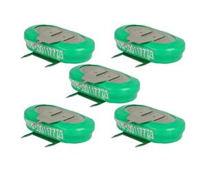 vhbw 5x NiMH Batteria a bottone di ricambio 3 pin tipo 1/V150H 150mAh 1,2V compatibile con batterie compatibile con modellismo, luci solari ecc.