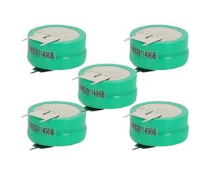 vhbw 5x NiMH Batteria a bottone di ricambio 3 pin tipo 2/V250H 250mAh 2,4V compatibile con batterie compatibile con modellismo, luci solari ecc.