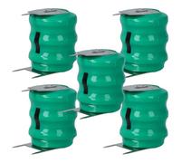 vhbw 5x NiMH Batteria a bottone di ricambio 3 pin tipo 3/V80H 80mAh 3,6V adatta a batterie per modellismo, luci solari ecc.