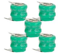 vhbw 5x NiMH Batteria a bottone di ricambio 3 pin tipo V40H 40mAh 2,4V compatibile con batterie compatibile con modellismo, luci solari ecc.