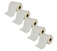 vhbw 5x rotolo etichette 102mm x 44,3m (1 etichetta) compatibile con Brother TD-2130, TD-4100N, TD-4100, TD-4000, TD-2130N etichettatrice