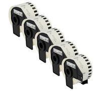 vhbw 5x rotolo etichette con supporto 50mm x 30,48m (1 etichetta) compatibile con Brother PT QL-820NWBC etichettatrice - premium