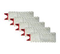 vhbw 5X Testina pulente Compatibile con Vileda 1-2 Spray mocio, lavapavimenti - Microfibra, Grigio/Bianco