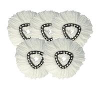 vhbw 5X Testina pulente Compatibile con Vileda EasyWring & Clean, EasyWring & Clean Turbo mocio, lavapavimenti - Microfibra, Bianco