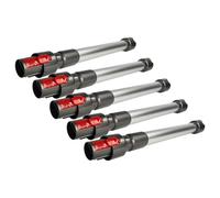vhbw 5x tubo compatibile con Dyson V11 Advanced, V11 Outsize, V10 Total Clean, V11, V10 Absolute aspirapolvere - 44,5-66,5 cm, argento