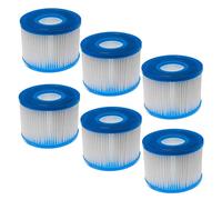 vhbw 6X Cartuccia filtrante di Tipo S1 Compatibile con Intex PureSpa 28403E, 28407E, 28413E, 28421E Piscina - Filtro di Ricambio, Bianco/Blu