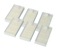 vhbw 6x filtro compatibile con Haier SWR-T321, SWR-T322, SWR-T325, SWR-T320 aspirapolvere - filtro HEPA bianco