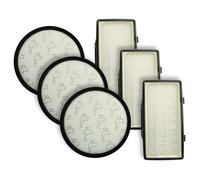 vhbw 6x filtro compatibile con Rowenta Green Force Cyclonic Effitech RO7C36EA aspirapolvere - filtro pre-motore, filtro aria di scarico EPA