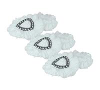 vhbw 6X Testina pulente Compatibile con Vileda Easy Wring & Clean, Turbo Easy Wring mocio, lavapavimenti - Microfibra, Nero/Bianco