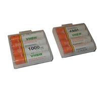 vhbw 8x batteria AAA micro compatibile con Gigaset AE690, A690, E290HX, E290 telefono fisso cordless (1000mAh, 1,2V, NiMH) arancione/bianco