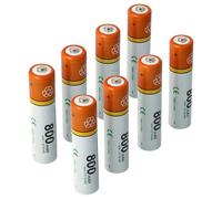 vhbw 8x batteria AAA micro compatibile con Sennheiser RS 195, 175 telefono fisso cordless (800mAh, 1,2V, NiMH)