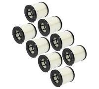 vhbw 8x filtro a pieghe piatte compatibile con Dewalt DCV581h, DCV584l, DCV580h, DCV582, DCV580, DCV581 aspiratore - nero/bianco