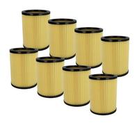 vhbw 8x filtro a pieghe piatte compatibile con Hikoki Hitachi WDE 3600, 1200, 1200M aspiratore - nero/giallo