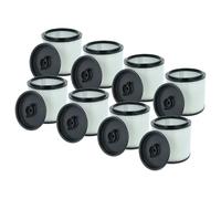 vhbw 8x filtro a pieghe piatte sostituisce EINHELL Accessory 2351126 per aspiratore umido/secco - nero/bianco