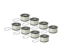 vhbw 8x filtro compatibile con Nilfisk Attix 33-2L IC, 33-2M IC, 33-2M PC, 33-2M, 33-2L IC Mobile aspirapolvere - filtro HEPA nero/bianco