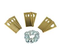 vhbw 9x lama di ricambio compatibile con Honda Miimo 3000, 310, 520 tagliaerba - dorato, in acciaio (rivestito in titanio)