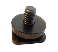 vhbw adattatore con vite da 1/4'' con attacco slitta flash compatibile con Casio SC-28, SC-29 fotocamera reflex digitale SLR, 18 mm nero, metallo