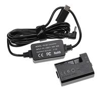 vhbw alimentatore USB compatibile con Canon EOS 1100D, 2000D, 1200D, 4000D, 1300D, Kiss X50 camera + accoppiatore DC (sostituisce DR-E10) 2m