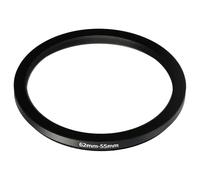vhbw anello adattatore step-down da 62 mm a 55 mm compatibile con obiettivo fotocamera - Adattatore filtro, metallo, nero