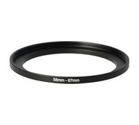 vhbw anello adattatore step-up da 58 mm a 67 mm compatibile con obiettivo fotocamera - Adattatore filtro, metallo, nero