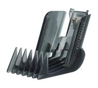 vhbw Attacco a pettine 3-21 mm (1/8" - 7/8") compatibile con Philips QC 5120 tagliacapelli, regolabarba - pettine di ricambio grigio/trasparente