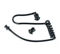 vhbw Auricolari con tubo acustico, 2x tappi per le orecchie per cuffie, radio - trasparente/nero