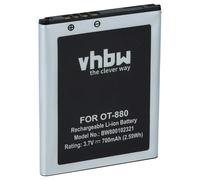 vhbw batteria compatibile con Alcatel One Touch OT-907, OT-907D, OT-907N, OT-C60, OT-A392G, OT-A392 smartphone cellulare (700mAh, 3,7V, Li-Ion)