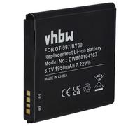 vhbw batteria compatibile con Alcatel/TLC MW40V, MW40CJ, MW40, MW40VD smartphone cellulare (1950mAh, 3,7V, Li-Ion)