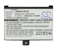 vhbw batteria compatibile con Barnes & Noble BNRZ100, Nook Classic, Nook, 005, BNRV100 eBook reader eReader (1250mAh, 3,7V, Li-Ion)