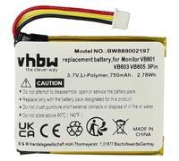 vhbw batteria compatibile con Boifun VB603, VB601, E40, VB610, VB605 babyphone (750mAh, 3,7V, Li-Poly)