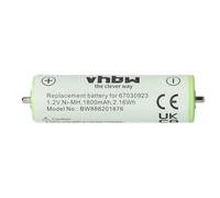 vhbw batteria compatibile con Braun CruZer1, CruZer2, CruZer3, Cruzer4, Flex XP 5610, Flex XP 5611 rasoio elettrico (1800mAh, 1,2V, NiMH)