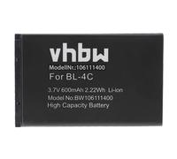 vhbw batteria compatibile con Brondi Amico Clock smartphone cellulare (600mAh, 3,7V, Li-Ion)
