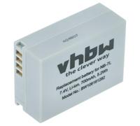 vhbw batteria compatibile con Canon PowerShot G10, SX30 is, G11, G12 fotocamera (700mAh, 7,2V, Li-Ion)