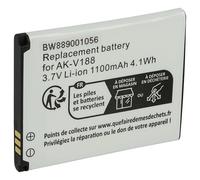 vhbw batteria compatibile con Emporia Touch Smart, Touch Smart 2, Touchsmart 3, Touchsmart 1 smartphone cellulare (1100mAh, 3,7V, Li-Ion)