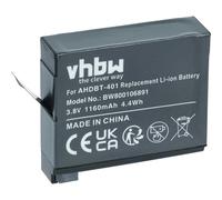 vhbw batteria compatibile con GoPro HD Hero 4 Black Edition Music, 4 + Plus, 4 Black videocamera camcorder (1160mAh, 3,7V, Li-Ion)