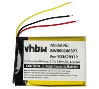 vhbw batteria compatibile con GoPro Wi-Fi Remote, ARMTE-001 telecomando remote control (350mAh, 3,7V, Li-Poly)