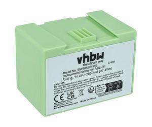 vhbw batteria compatibile con iRobot Roomba e515040, 5150, 7150, 7550, e5, e5150, e515020, e5152 home cleaner nero (2600mAh, 14,4V, Li-Ion)