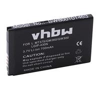 vhbw batteria compatibile con LG T320 Cookie 3G, T300 Cookie Lite, T310 Cookie Style smartphone cellulare (700mAh, 3,7V, Li-Ion)