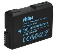 vhbw batteria compatibile con Nikon D3100, D3200, D3300, D3400 fotocamera digitale DSLR (950mAh, 7,2V, Li-Ion) con infochip